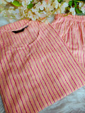 Peach Pure Cotton Co-ords