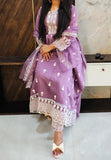 Purple Muslin Silk Anarkali Suit