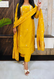 Mustard Muslin Silk Suit