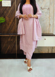 Pastel Lilac Schiffli Suit