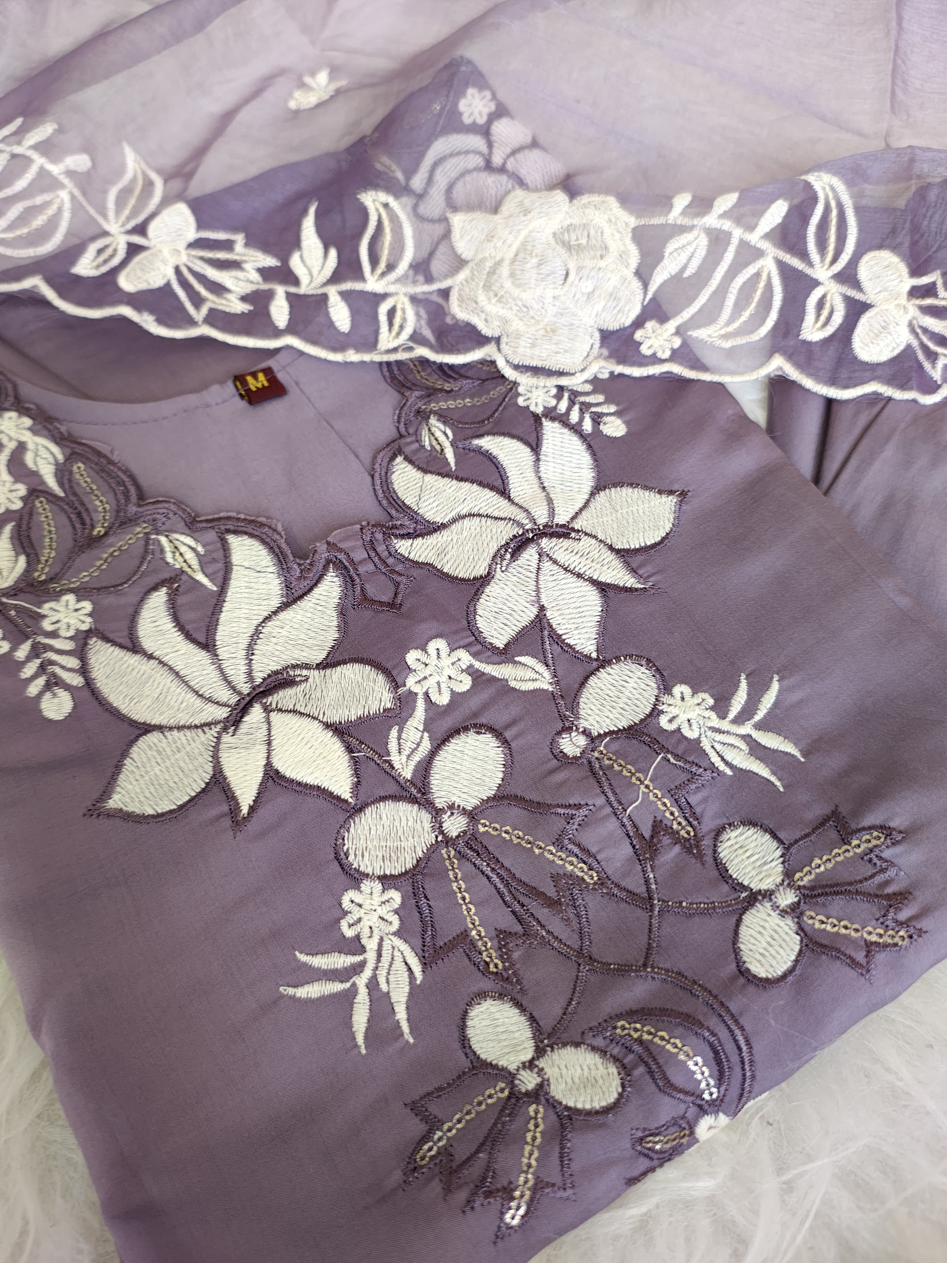 Lilac Roman Silk Suit