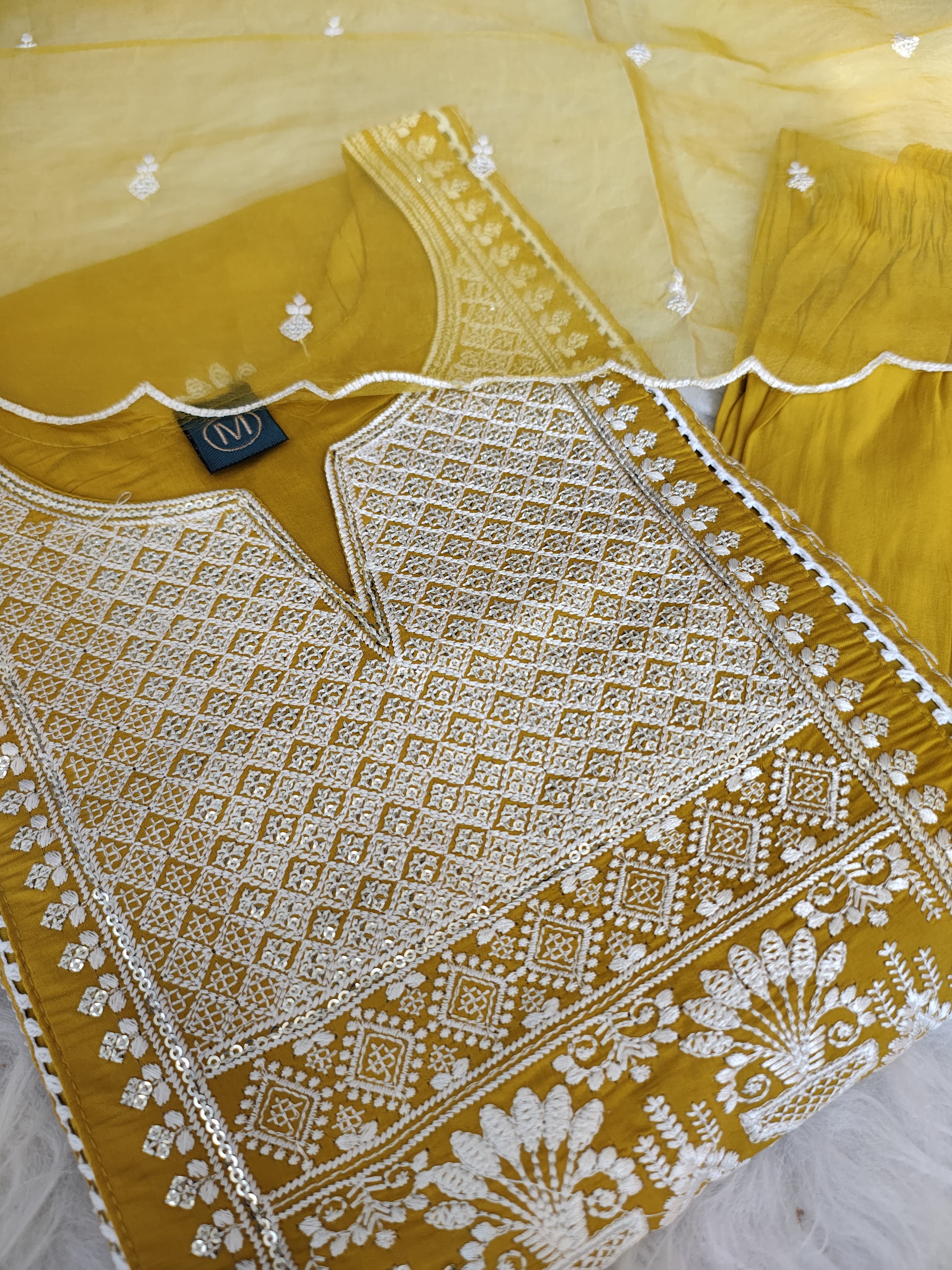 Yellow Roman Silk Suit