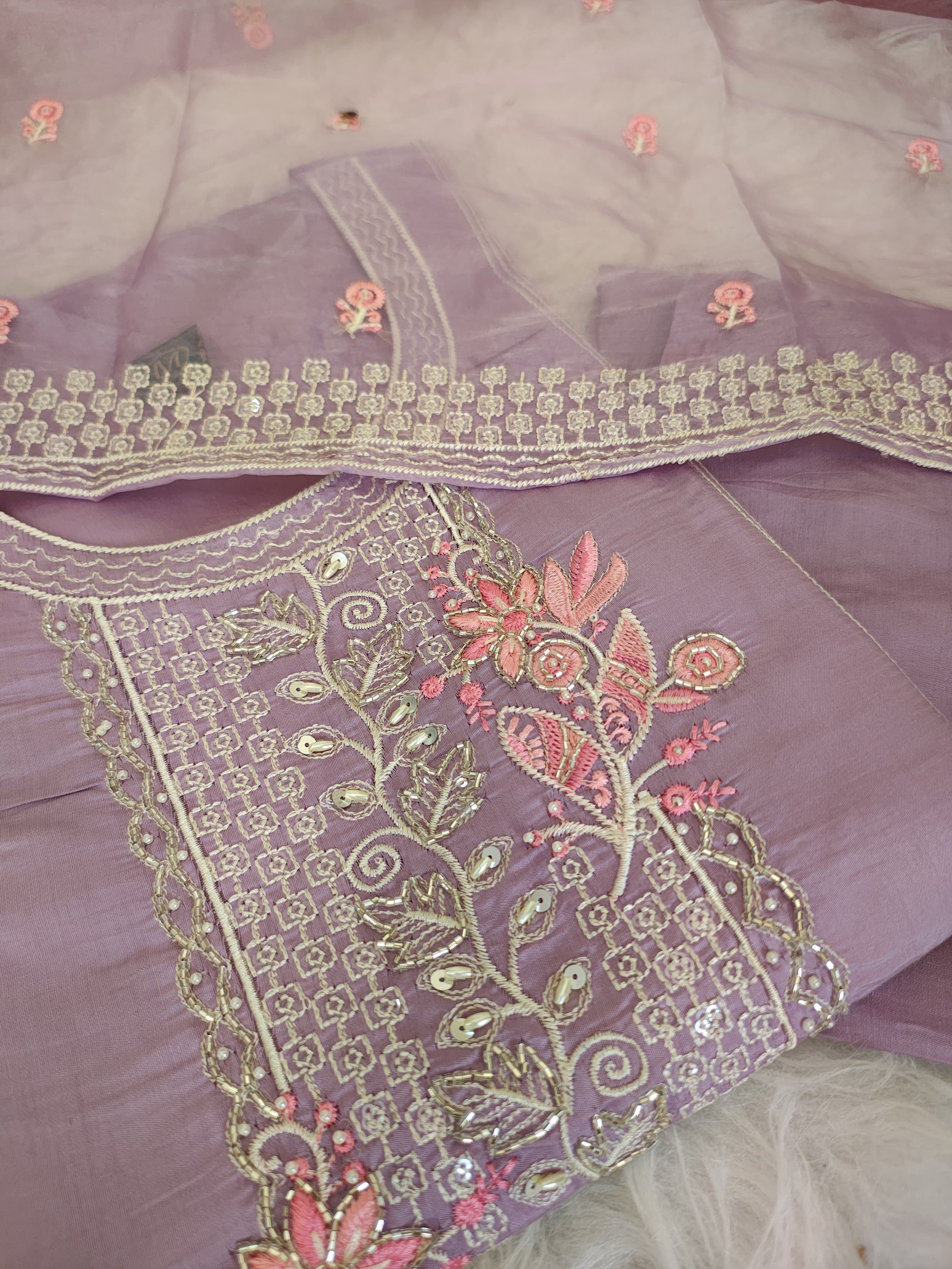 Light Purple Roman Silk Suit