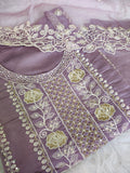 Lavender Onion Roman Silk Suit