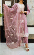 Pink Onion Roman Silk Suit