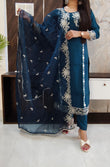 Blue Roman Silk Suit