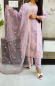 Light Purple Roman Silk Suit