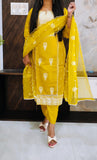 Yellow Roman Silk Suit