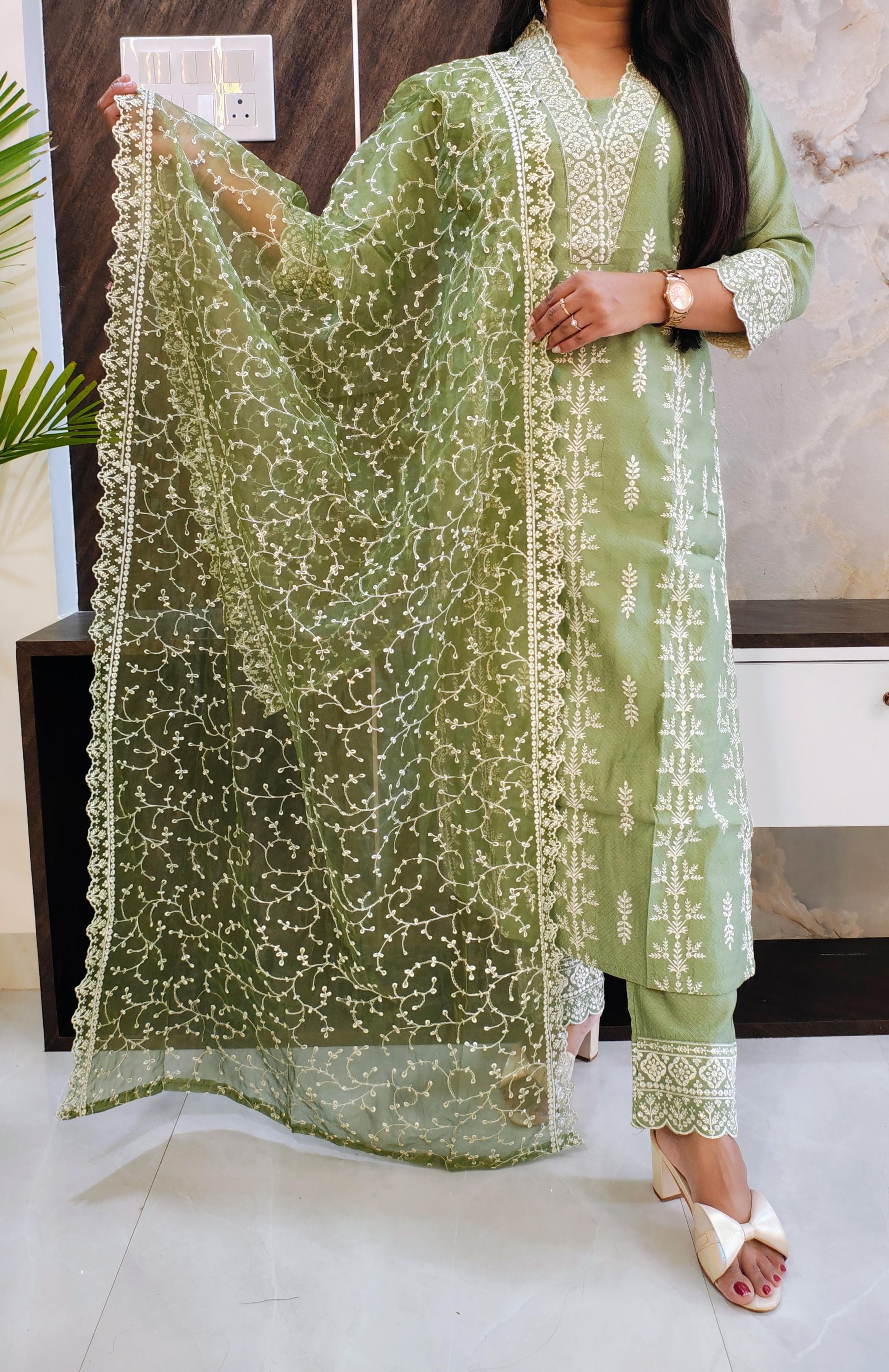 Green Pakistani Suit