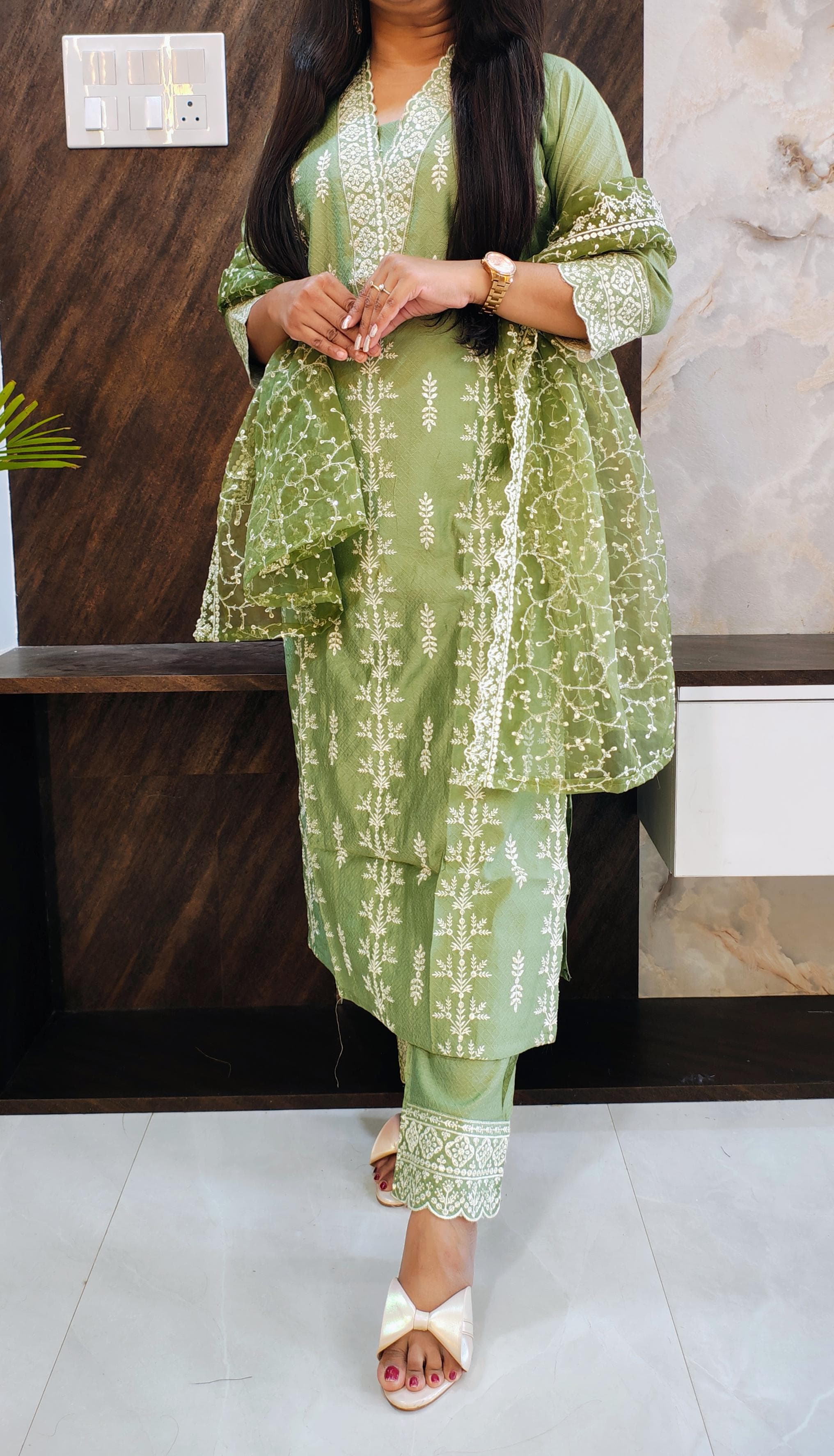 Green Pakistani Suit