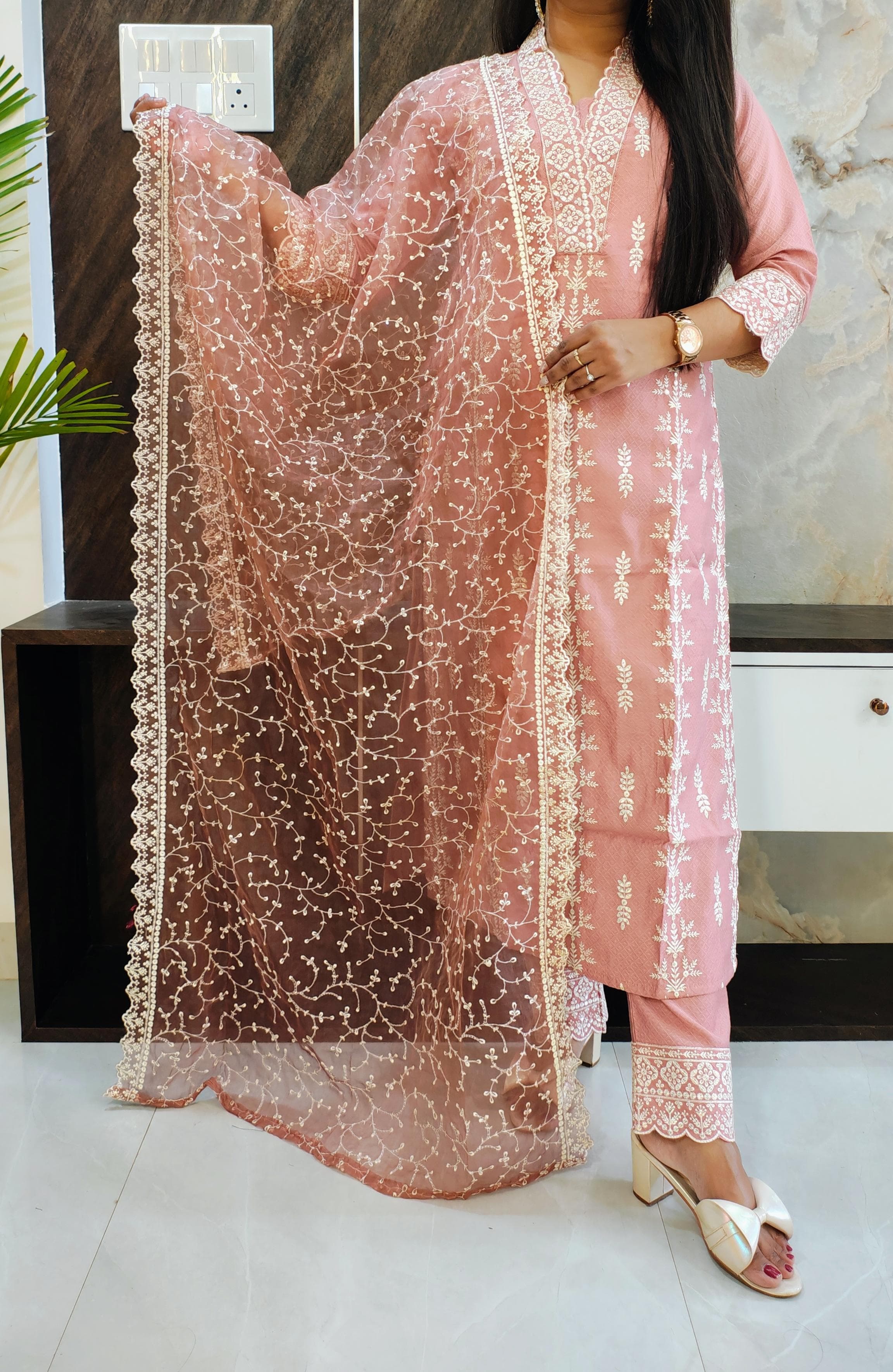 Peach Pakistani Suit