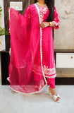 Fushia Roman Silk Suit