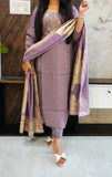 Purple Roman Silk Shimmer Suit