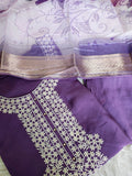 Purple Roman Silk Suit