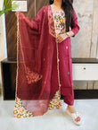 Red Embroidery Suit