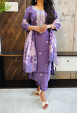 Purple Roman Silk Suit