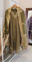 Green Banarasi Suit