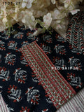 Black Cotton Kurti Pant Set