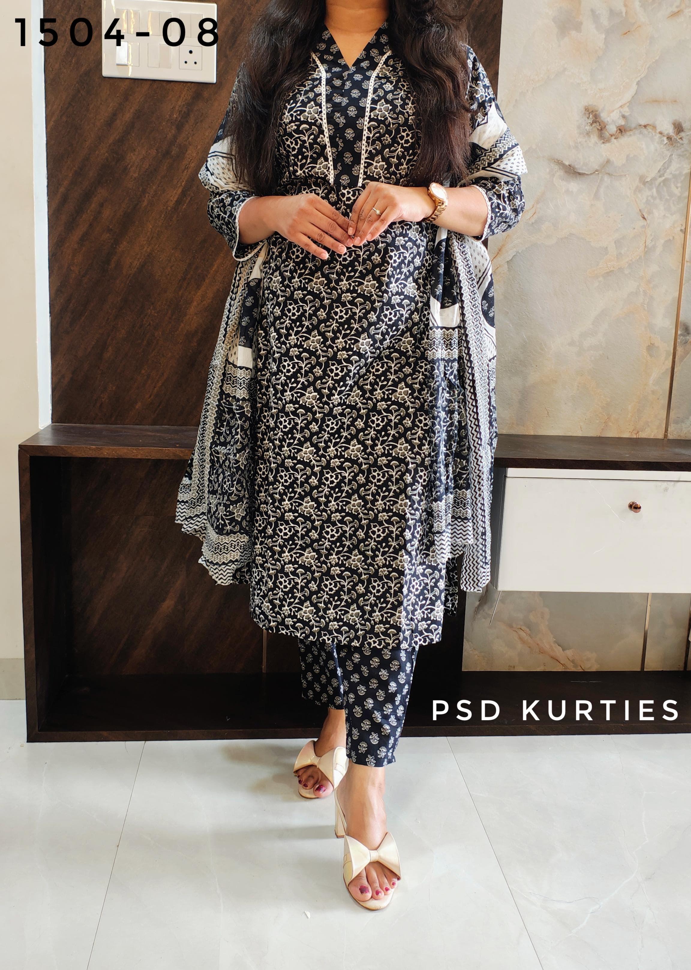 Black Pure Cotton Suit