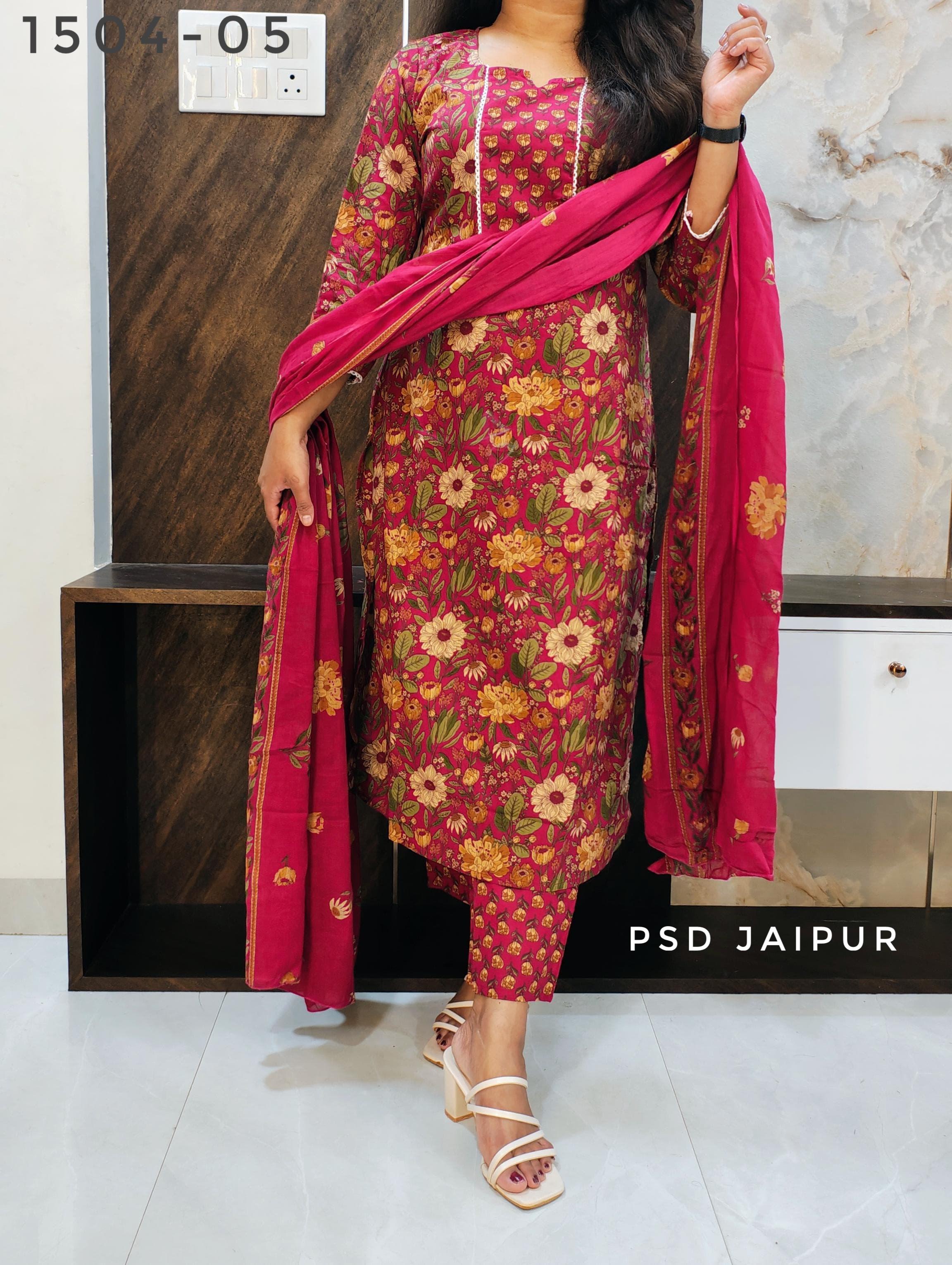 Red Pure Cotton Suit