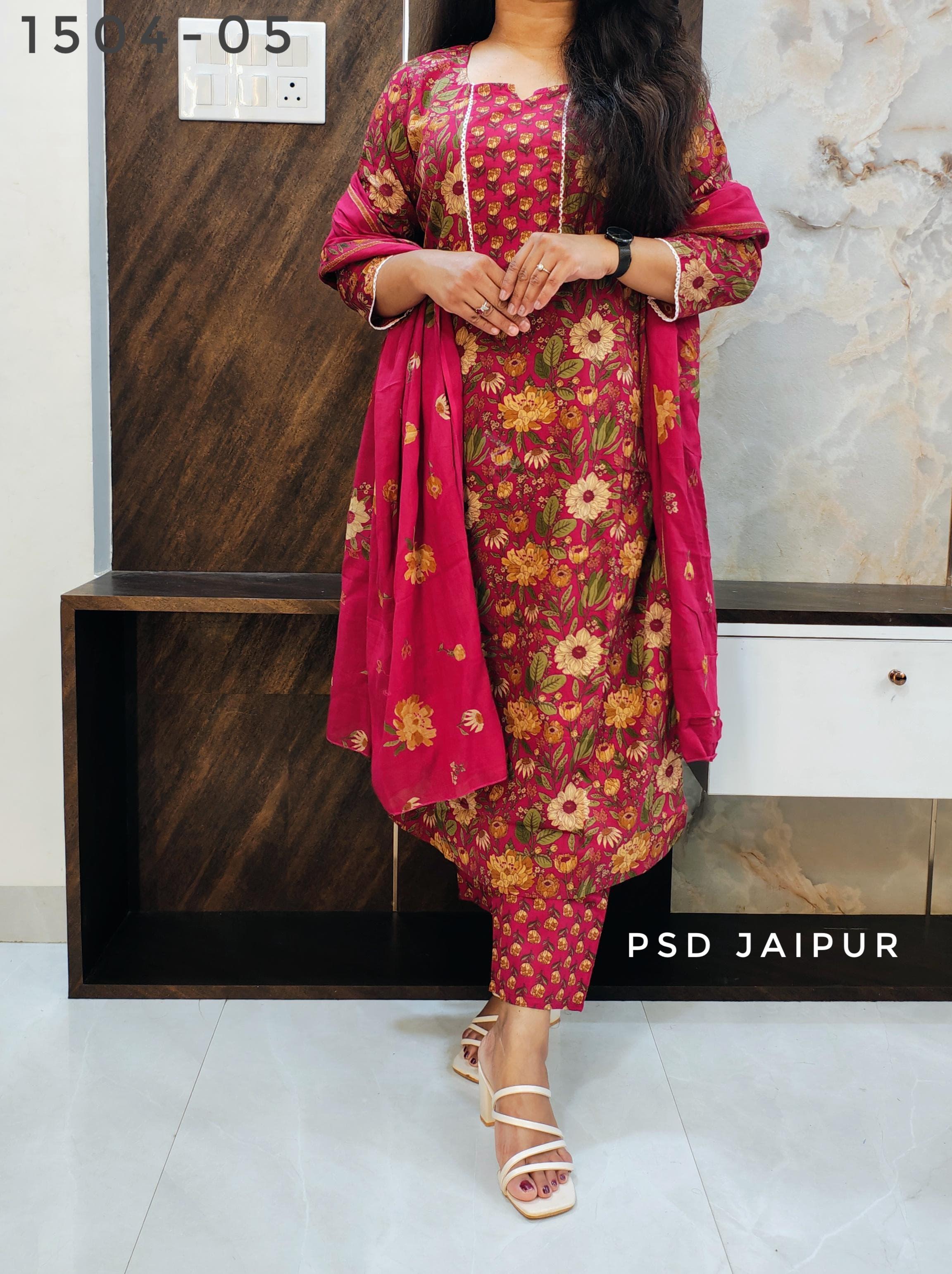 Red Pure Cotton Suit