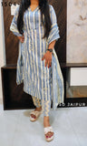 Blue Stripe Pure Cotton Suit