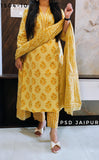 Mustard Pure Cotton Suit