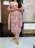 Purple Pure Cotton Suit