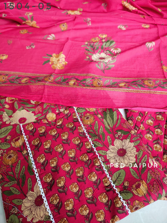 Red Pure Cotton Suit