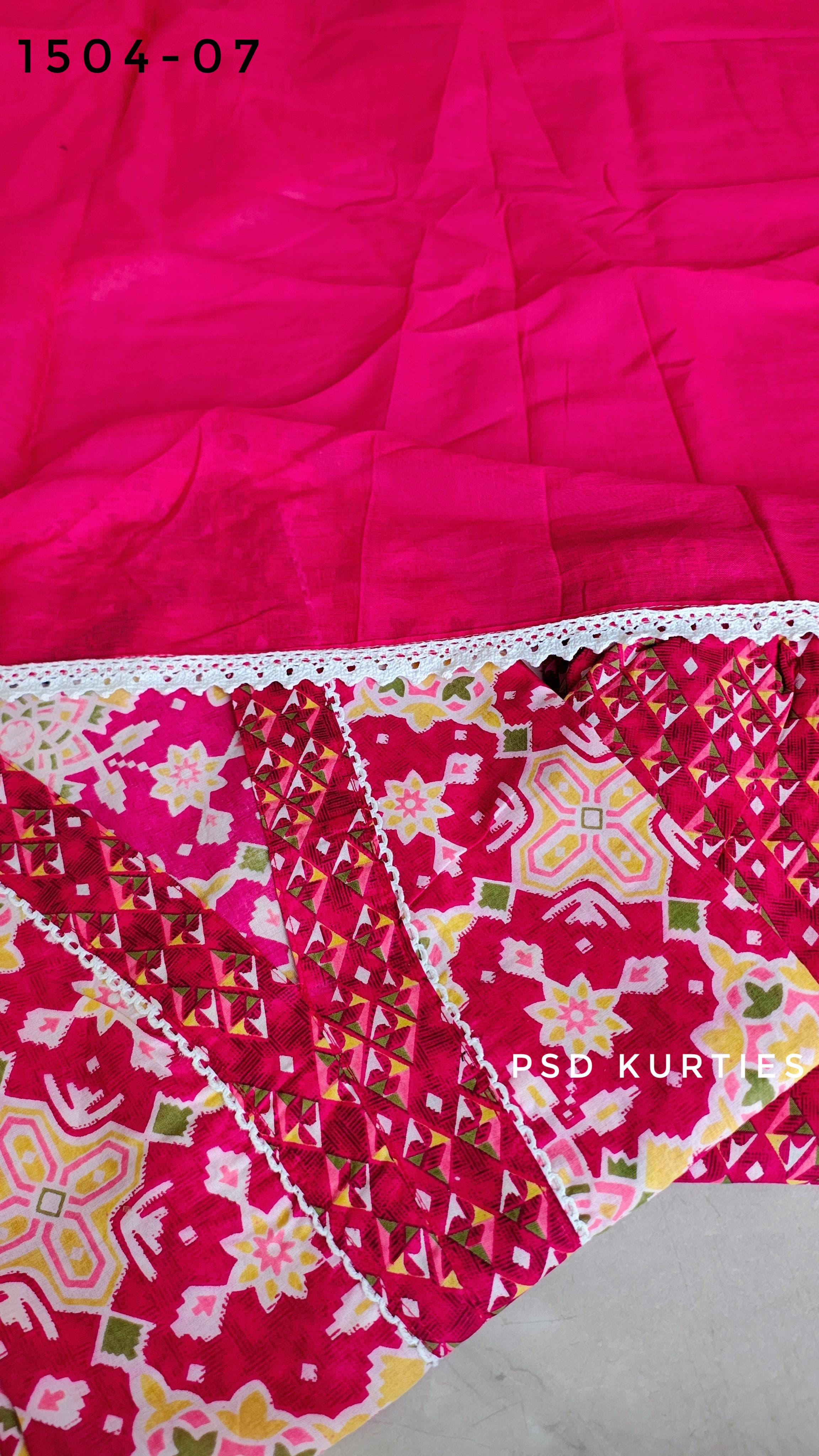 Rose Pink Pure Cotton Suit