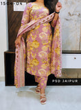 Purplish Pure Cotton Suit