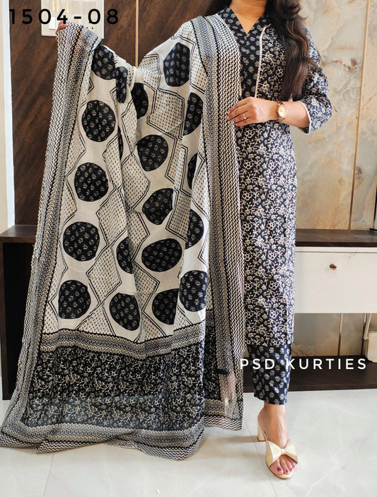 Black Pure Cotton Suit