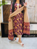 Dark Purple Pure Cotton Suit