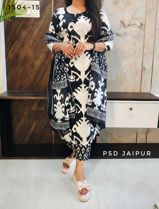 Black  Pure Cotton Suit