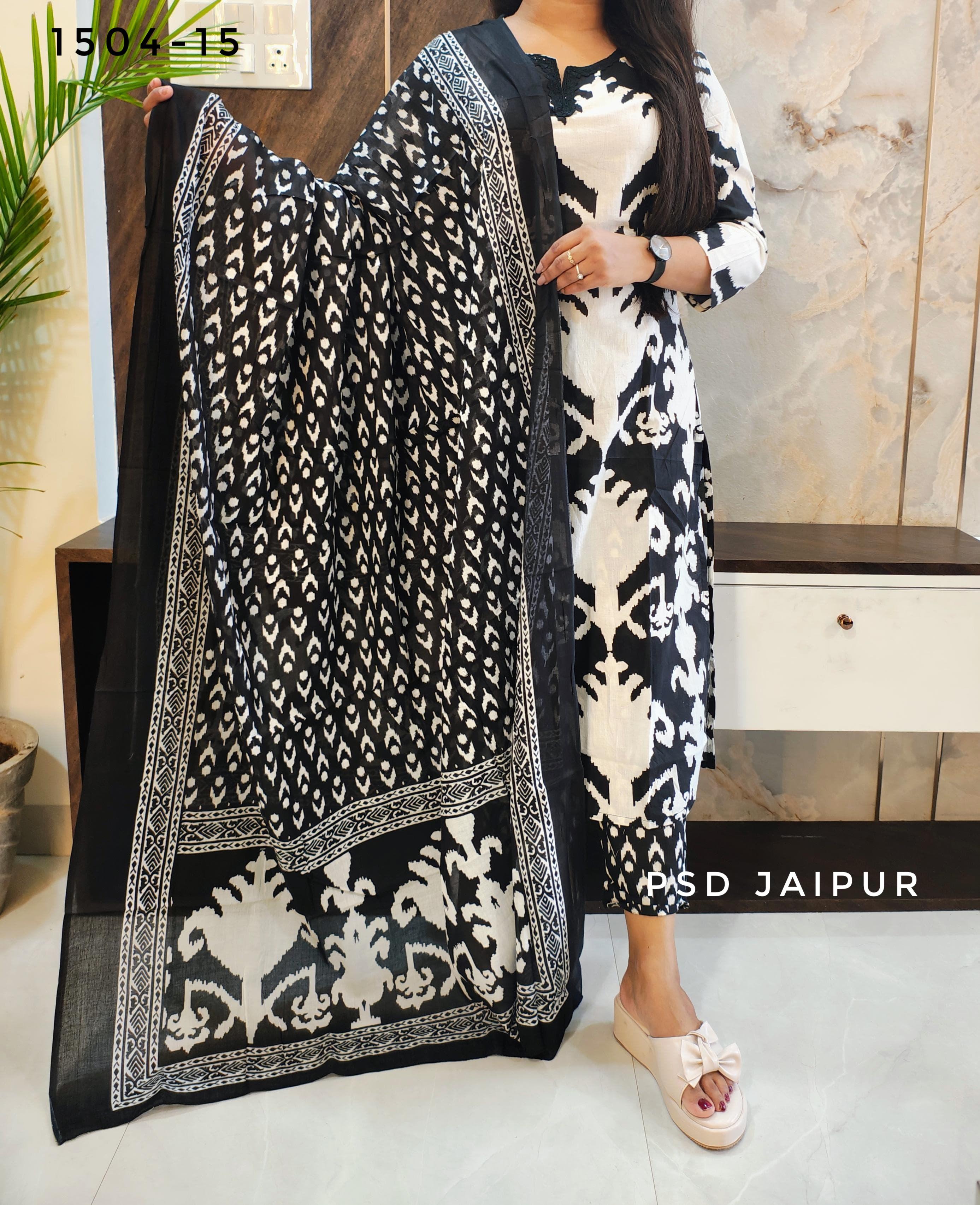 Black  Pure Cotton Suit