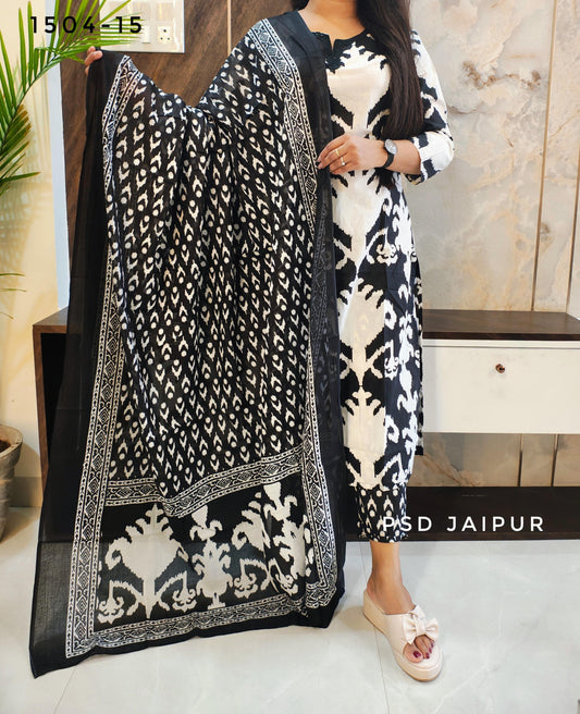 Black  Pure Cotton Suit