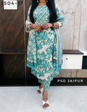 Sky Blue Pure Cotton Suit