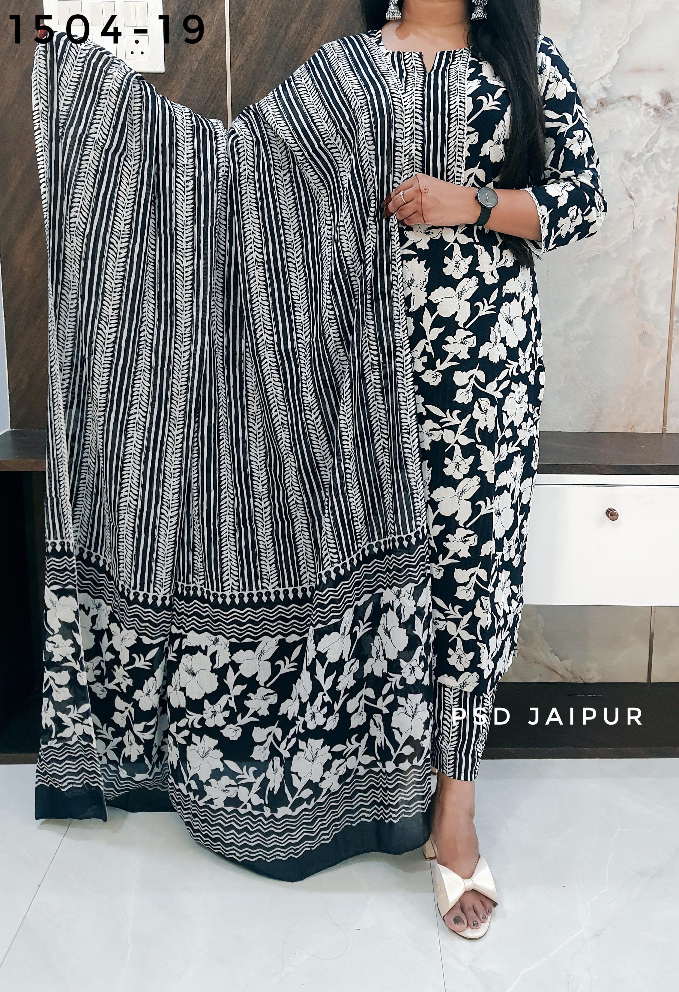 Black Pure Cotton Suit