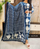 Blue Pure Cotton Suit