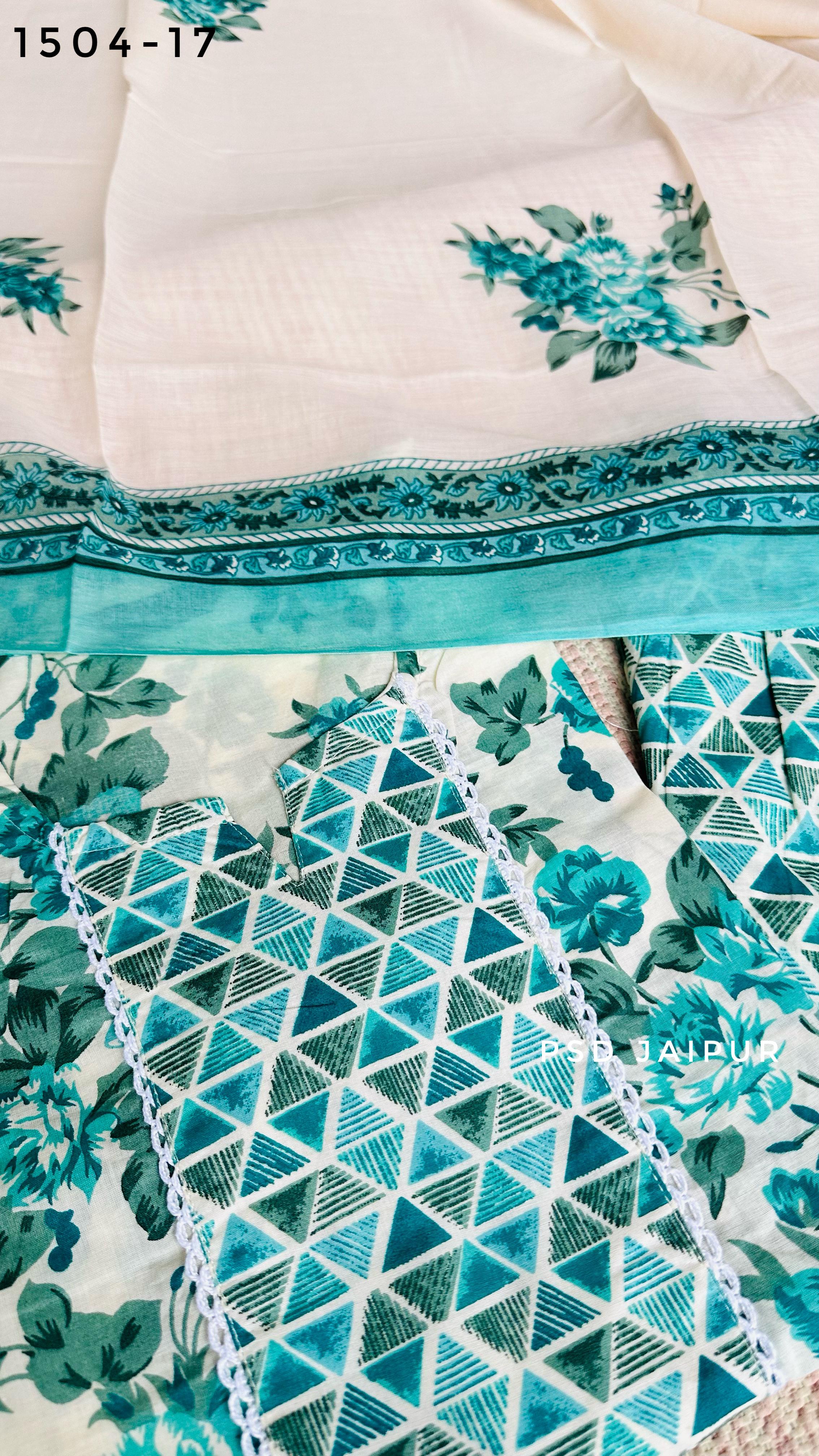 Sky Blue Pure Cotton Suit