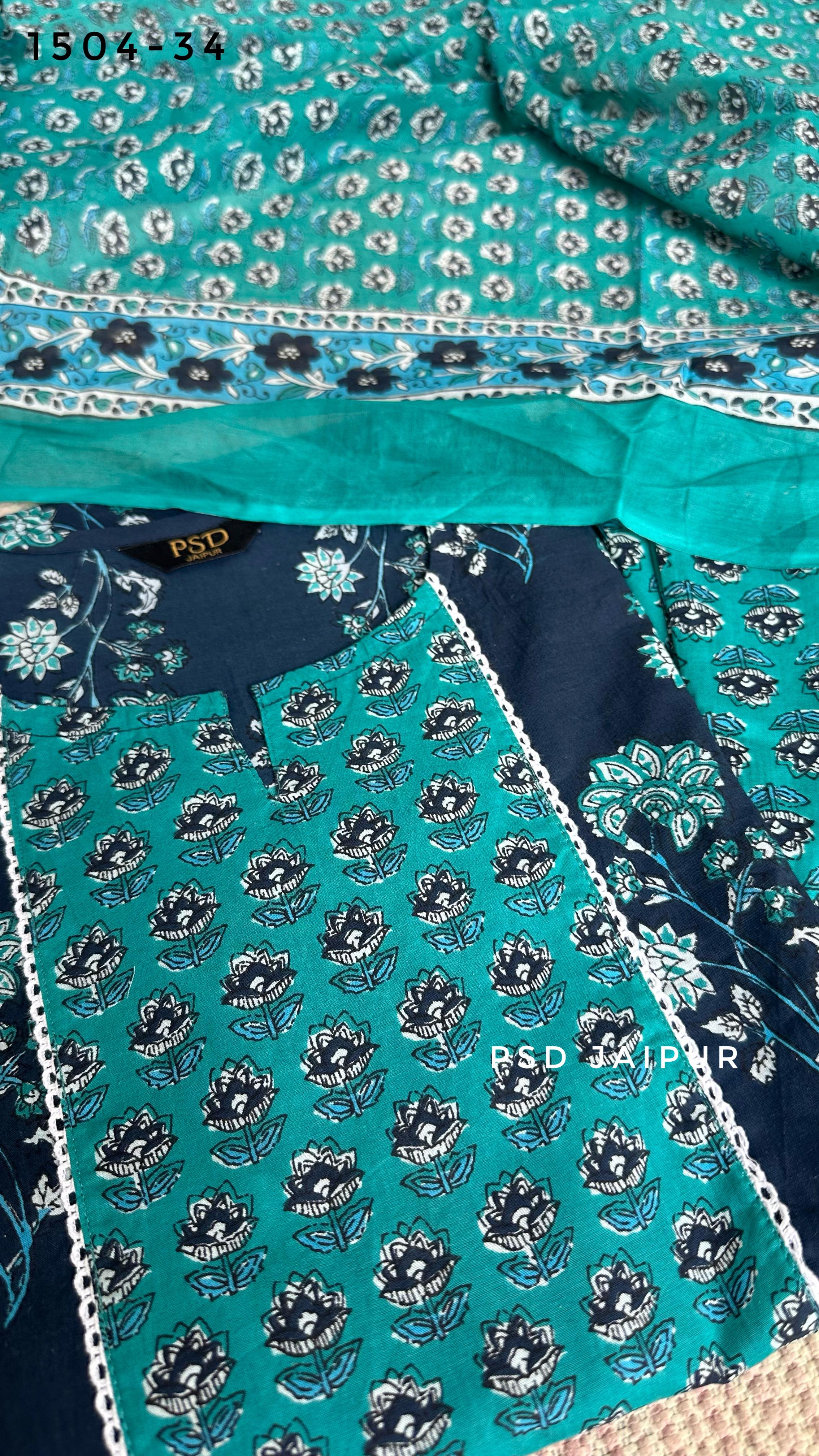 Blue Pure Cotton Suit