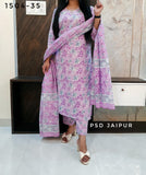 Purple Pure Cotton Suit