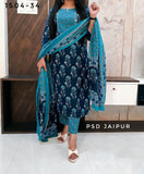 Blue Pure Cotton Suit