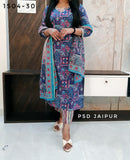 Blue Pure Cotton Suit