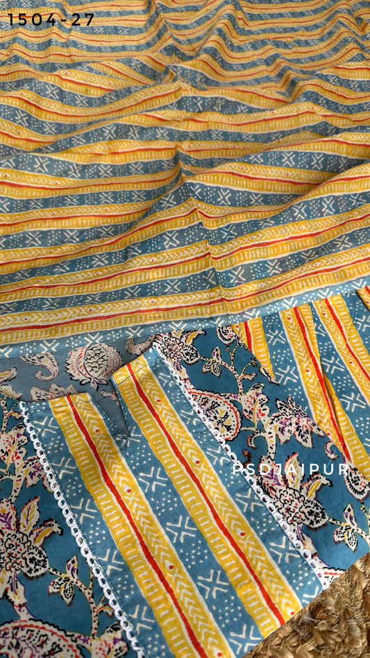 Sky Blue Pure Cotton Suit