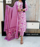 Purple Pure Cotton Suit