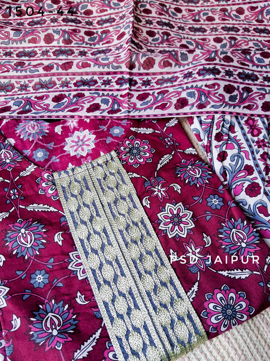 Wine Pure Cotton Suit