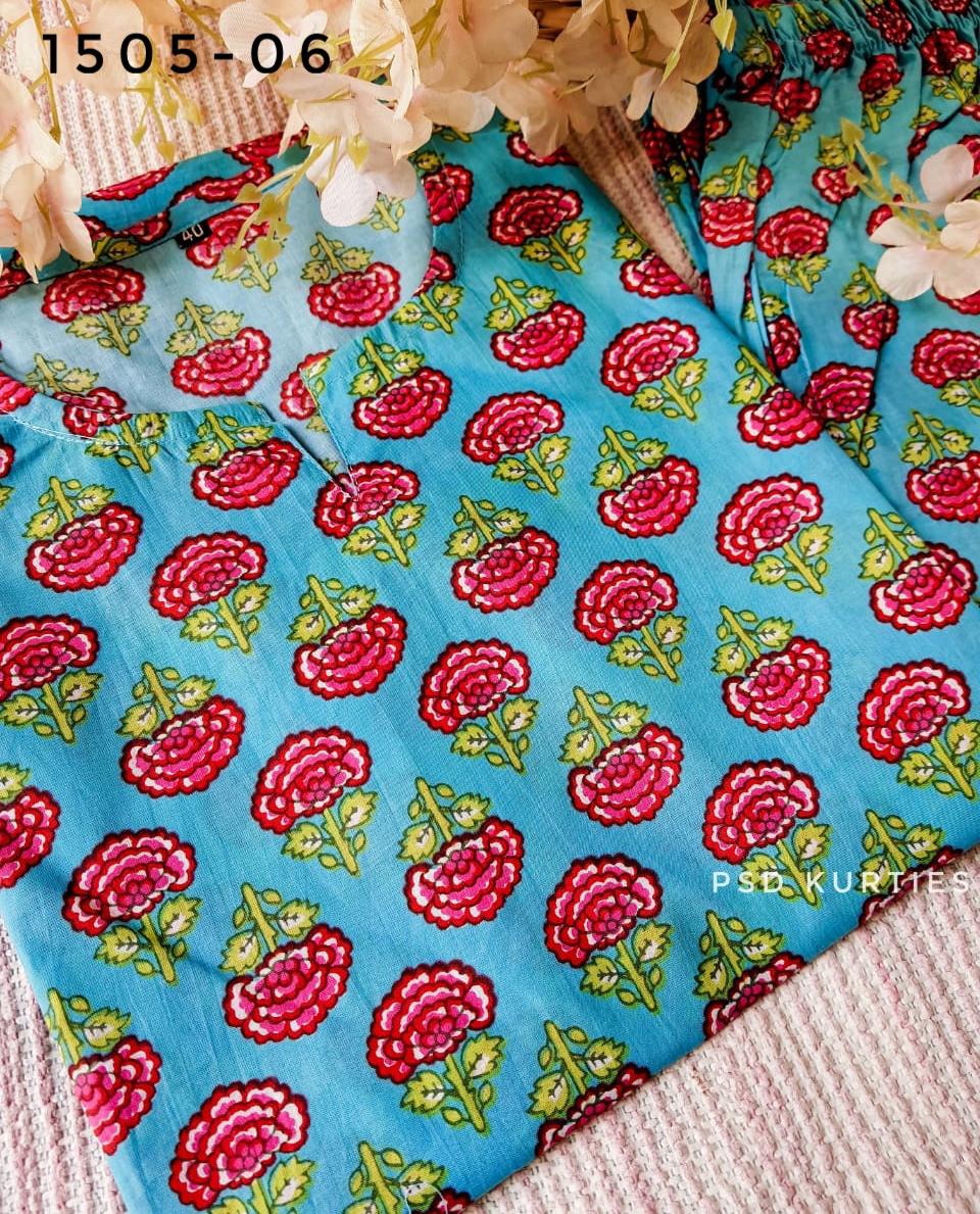 Sky Blue Cotton Co-ord set