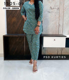 Green Floral Cotton Co-ord set