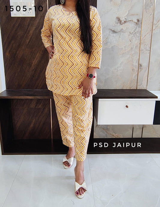 Yellow Cotton Co-ord set